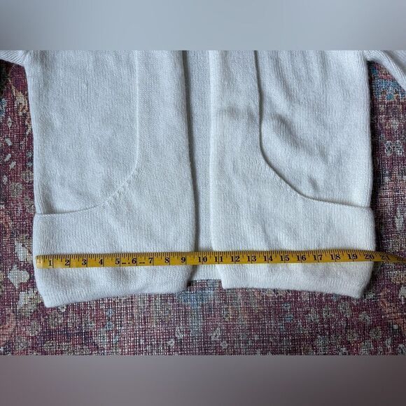 Cozy vintage White Knit American South Side Alpaca wool Cardigan with pockets - Picture 4 of 14